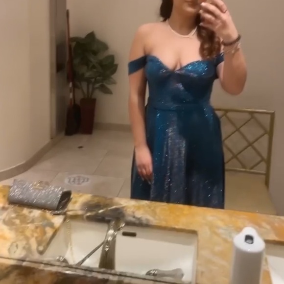 Sparkling Blue Gown - Picture 3 of 7